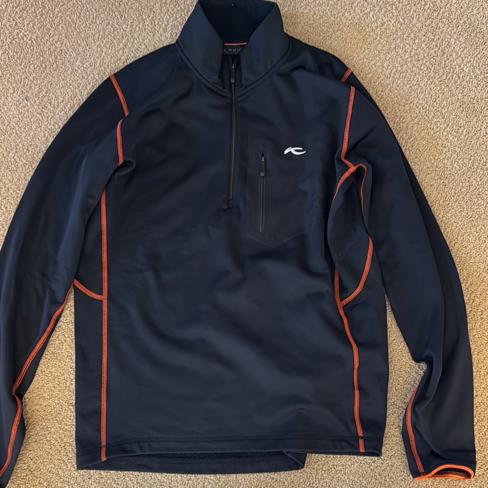 Black Performance Jacket With Orange Accents And … - image 1